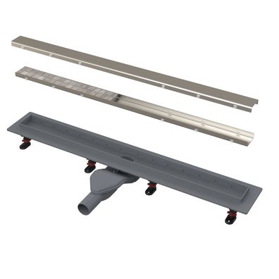 Alcadrain Duschrinne mit Rand für den Beidseitiger Rost 550mm