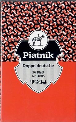 Spielkarten Schnapskarten 36 Blatt Piatnik doppeldeutsches Bild rot