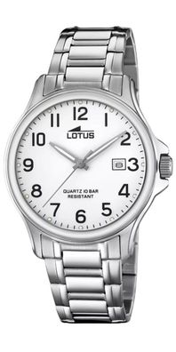 Lotus Acero Clasico Herrenuhr Weiß Edelstahl 18645/1
