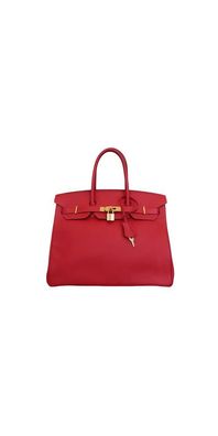 Hermès Birkin 35 Epsom Leder Rot Palladium Hardware 2014