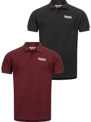 Lonsdale Lingholme Herren Poloshirt normale Passform Doppelpack
