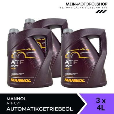 Mannol ATF CVT Getriebeöl 3x4 Liter