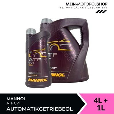 Mannol ATF CVT Getriebeöl 4 + 1 Liter