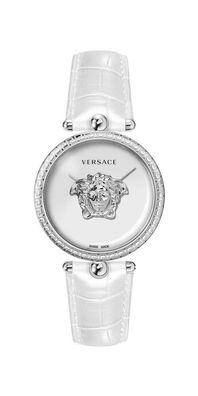 Versace Palazzo Empire Damenuhr Weiß Dial Lederarmband