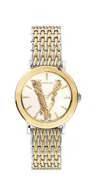 Versace Virtus Damenarmbanduhr gold silber