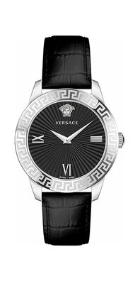 Versace Greca Damenuhr silber schwarz