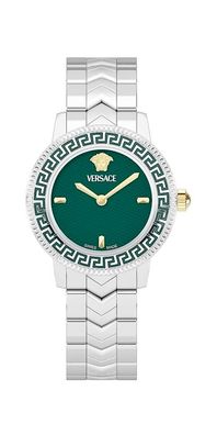 Versace V Icon Damenuhr silber gruen