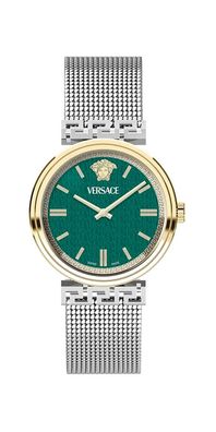 Versace Mythos Damenuhr silber gold gruen