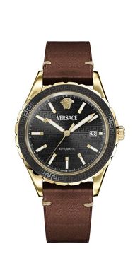 Versace Hellenyium Automatic Herrenuhr gold braun