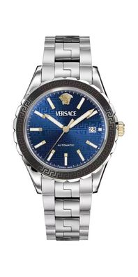 Versace Hellenyium Automatic Herrenuhr silber blau
