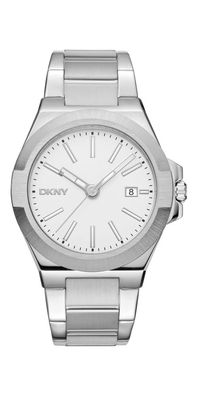 Donna Karan New York Everyday Modernist Herren Armbanduhr Silber