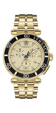 Versace Greca Chrono Herrenuhr gold schwarz