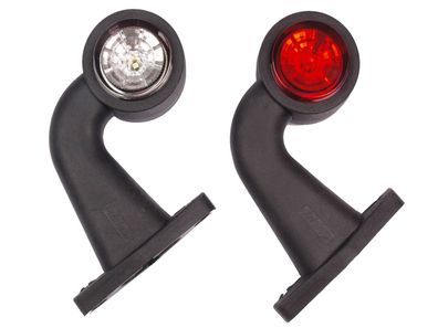 2x LED Umrissleuchte / Begrenzungsleuchte 12-30 V abgewinkelt