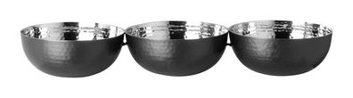 Fink PICCA, 3er Schalen, Edelstahl , pulverbeschichtet, glänzend, schwarz, silberf