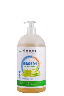 3x benecos benecos Natural Shower Gel FAMILY SIZE Wellness Moment Aloe Vera