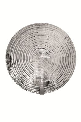 Fink AZORA, Wandleuchter, Edelstahl , Glas, gehämmert, silberfarben, L. 52 cm, B