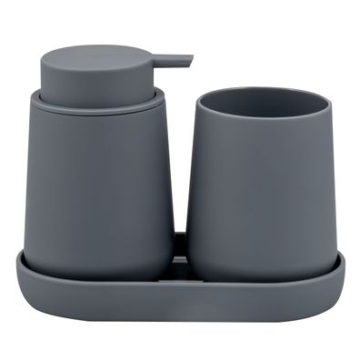 B-Ware eluno Bad-Accessoires Set TESERO 3tlg. bestehend aus 1x Seifenspender, 1x Bech