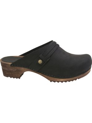 Sanita Damen Offener Clog Wood-Ursana Open Black