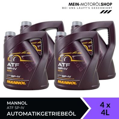 Mannol ATF SP-IV Getriebeöl 4x4 Liter
