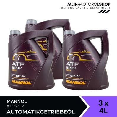 Mannol ATF SP-IV Getriebeöl 3x4 Liter