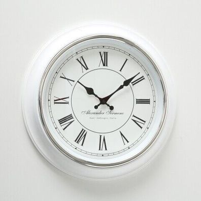 Wanduhr Yella Analog Kunststoff weiß Ziffern Ø 40 cm