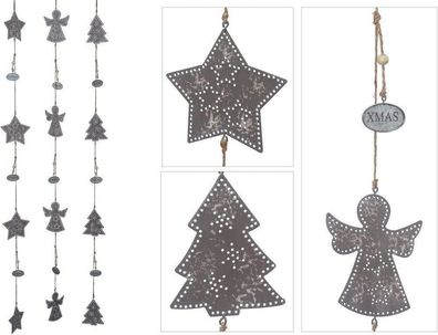 Girlande Silvia Metall "XMAS" L116 cm 3 sort Stückpreis