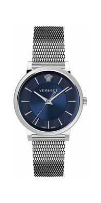 Versace V Circle Blau Silber unisex