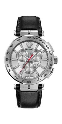 Versace Aion Chronograph Herrenarmbanduhr Schwarz Silber