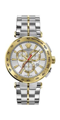 Versace Aion Chrono Herrenarmbanduhr Silber Gold