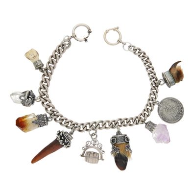 Charivari Kette Silber 800 Amethyst, Citrin, Bergkristall 25326671 Second Hand