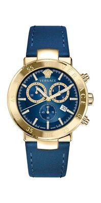 Versace Urban Mystique Chronograph Herrenuhr gold blau