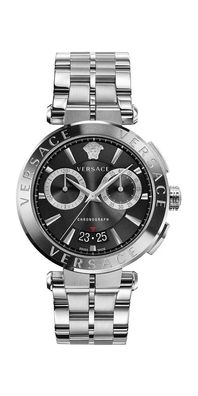 Versace Aion Chronograph Herrenuhr Schwarz Silber