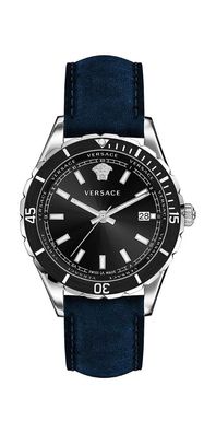 Versace Hellenyium Herrenuhr silber schwarz