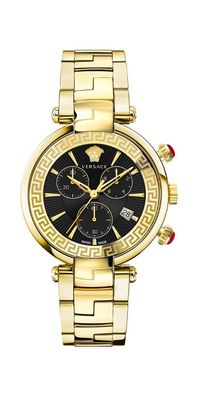 Versace Revive Chronograph Damenuhr gold schwarz