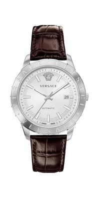 Versace Univers Automatik Herrenuhr Silber Braun