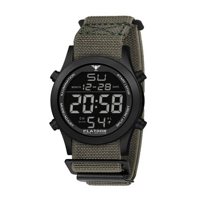 KHS - KHS. PLABSD. DFSGO - Armbanduhr - Herren - Quarz - Platoon Black Steel Digital