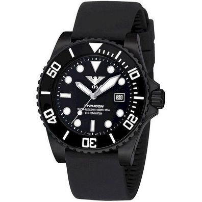 KHS - KHS. TYBS. SB - Armbanduhr - Herren - Quarz - Typhoon Black Steel