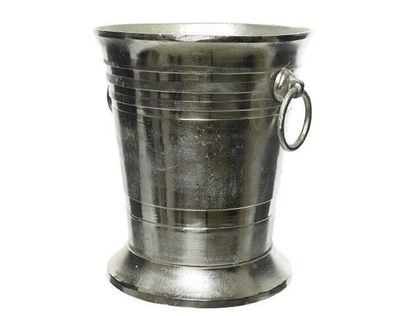 Champagnerkühler Weinkühler Aluminium silber Ø 28 cm Höhe 33 cm