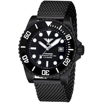 KHS - KHS. TYBS. MB - Armbanduhr - Herren - Quarz - Typhoon Black Steel