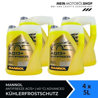 Mannol Antifreeze Kühlerfrostschutz AG13+ (-40 °C) Advanced 4x5 Liter