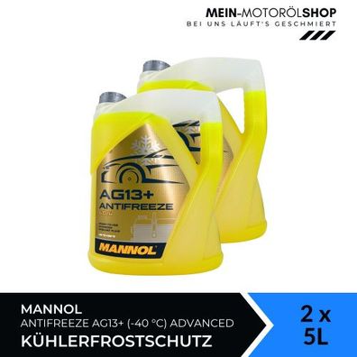 Mannol Antifreeze Kühlerfrostschutz AG13+ (-40 °C) Advanced 2x5 Liter