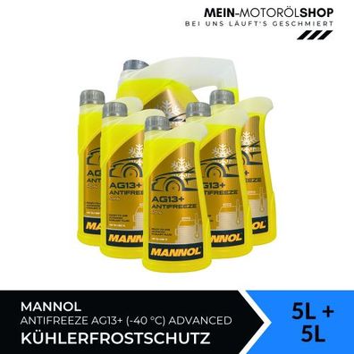 Mannol Antifreeze Kühlerfrostschutz AG13+ (-40 °C) Advanced 5 + 5 Liter