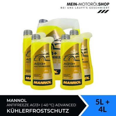 Mannol Antifreeze Kühlerfrostschutz AG13+ (-40 °C) Advanced 5 + 4 Liter