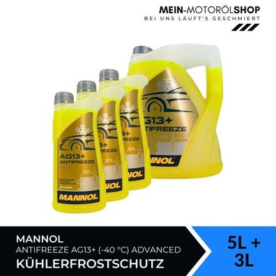 Mannol Antifreeze Kühlerfrostschutz AG13+ (-40 °C) Advanced 5 + 3 Liter