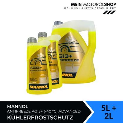 Mannol Antifreeze Kühlerfrostschutz AG13+ (-40 °C) Advanced 5 + 2 Liter