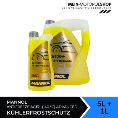 Mannol Antifreeze Kühlerfrostschutz AG13+ (-40 °C) Advanced 5 + 1 Liter