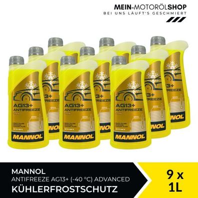 Mannol Antifreeze Kühlerfrostschutz AG13+ (-40 °C) Advanced 9x1 Liter