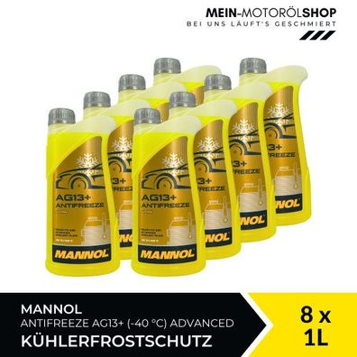 Mannol Antifreeze Kühlerfrostschutz AG13+ (-40 °C) Advanced 8x1 Liter
