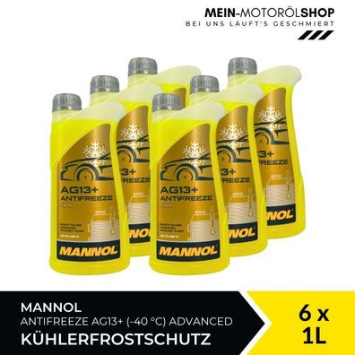 Mannol Antifreeze Kühlerfrostschutz AG13+ (-40 °C) Advanced 6x1 Liter