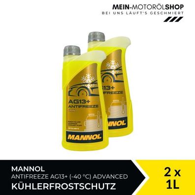 Mannol Antifreeze Kühlerfrostschutz AG13+ (-40 °C) Advanced 2x1 Liter